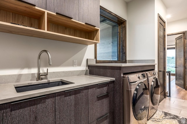 6110 E Blue Wing Loop, Kamas, UT 84036 - washroom featuring independent washer and dryer and cabinet space