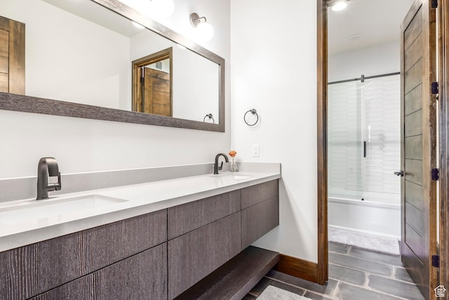 6110 E Blue Wing Loop, Kamas, UT 84036 - full bath featuring double vanity, shower / bathtub combination, and baseboards