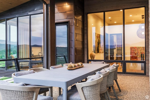 6110 E Blue Wing Loop, Kamas, UT 84036 - view of patio / terrace with outdoor dining area and a balcony
