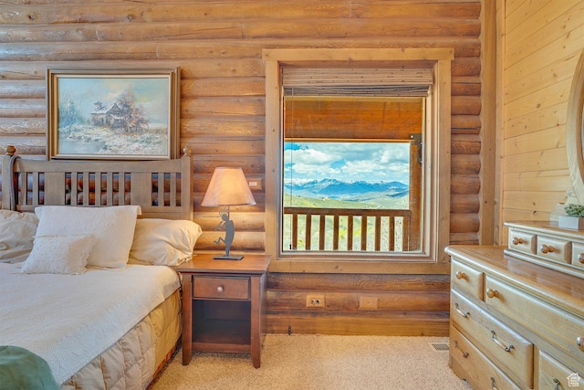 9174 Deer Creek Dr, Heber City, UT 84032 - bedroom featuring rustic walls