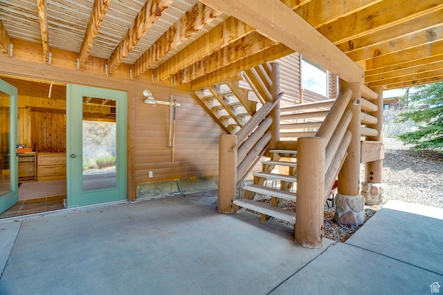 9174 Deer Creek Dr, Heber City, UT 84032 - view of patio / terrace with stairs
