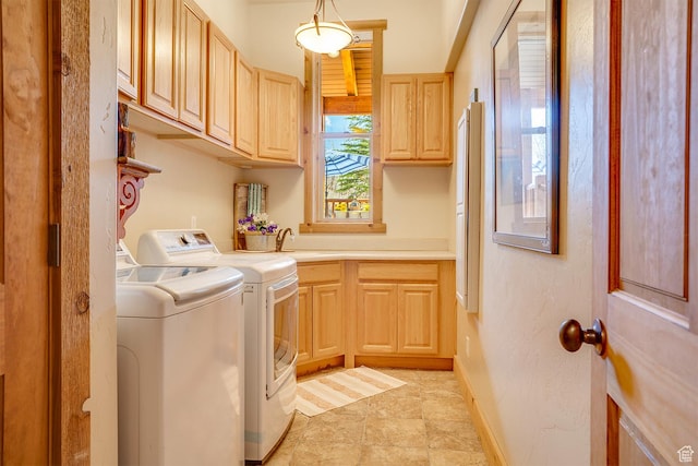 9174 Deer Creek Dr, Heber City, UT 84032 - washroom with washing machine and clothes dryer, cabinet space, and baseboards