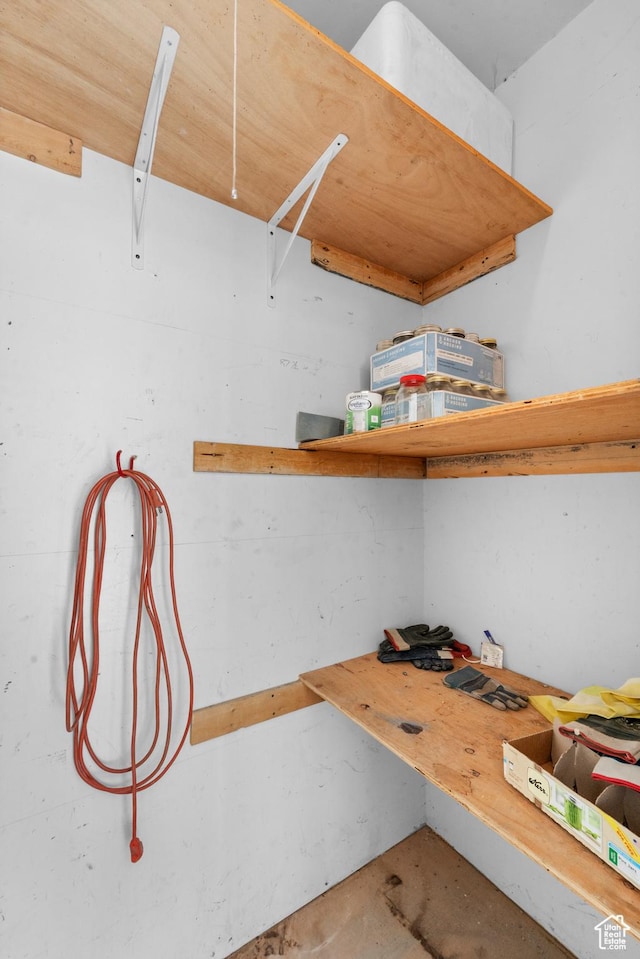 view of storage room