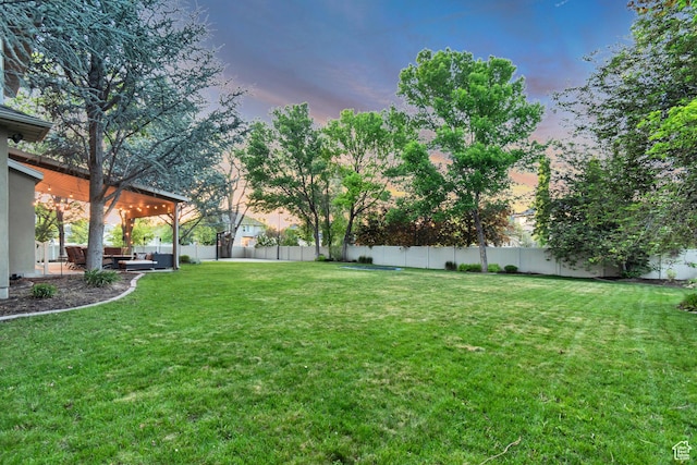 view of yard featuring a patio