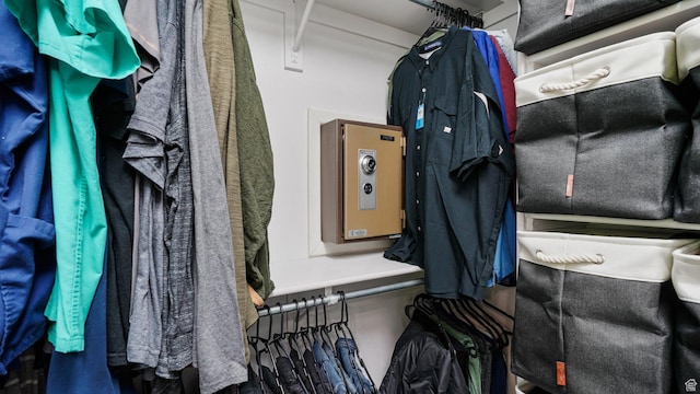 view of walk in closet