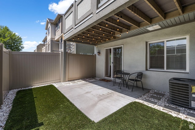 2051 W 1080 N, Provo, UT 84604 - view of patio / terrace featuring central air condition unit and a fenced backyard