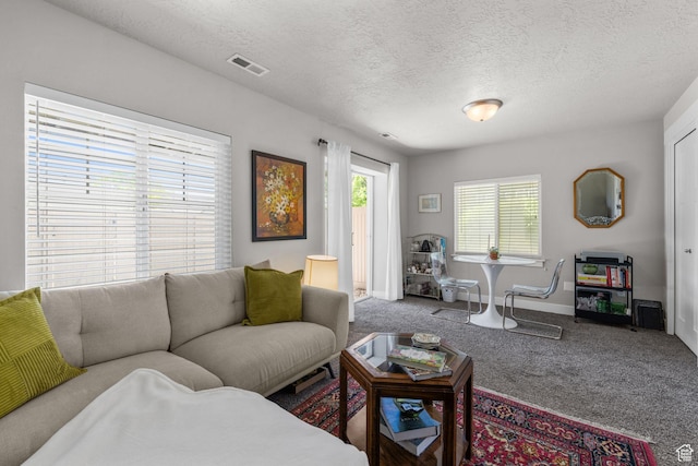 2051 W 1080 N, Provo, UT 84604 - carpeted living room featuring a textured ceiling and baseboards