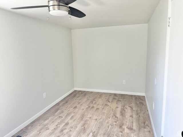600 S Main St, Kaysville, UT 84037 - empty room featuring ceiling fan, light wood-style floors, and baseboards