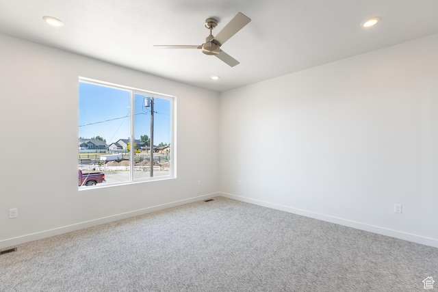 3573 W 725 S Unit 106, West Weber, UT 84401 - carpeted spare room with a ceiling fan and recessed lighting