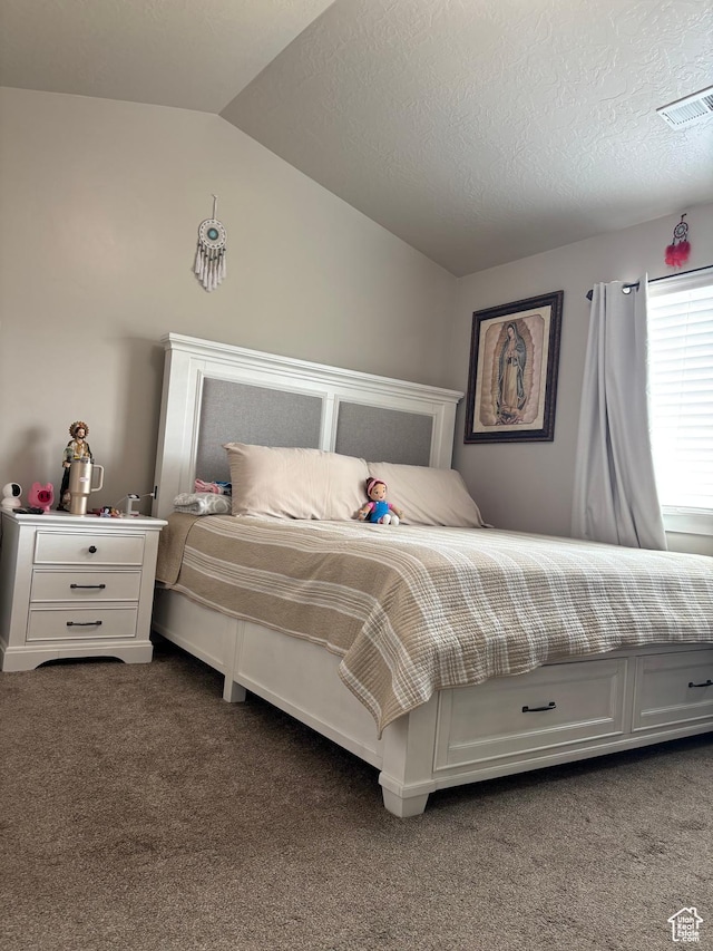 4317 W Quiet Shade Dr, Herriman, UT 84096 - carpeted bedroom with vaulted ceiling