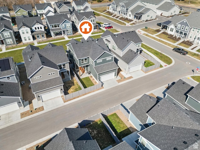 aerial view of residential area