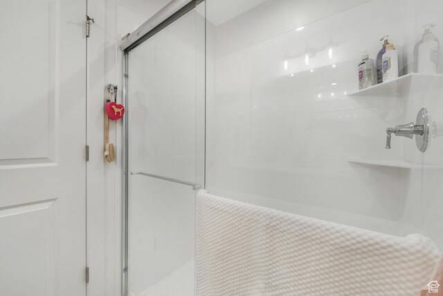 full bathroom with a shower stall