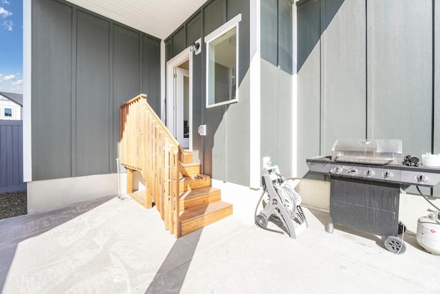 view of patio / terrace with a grill