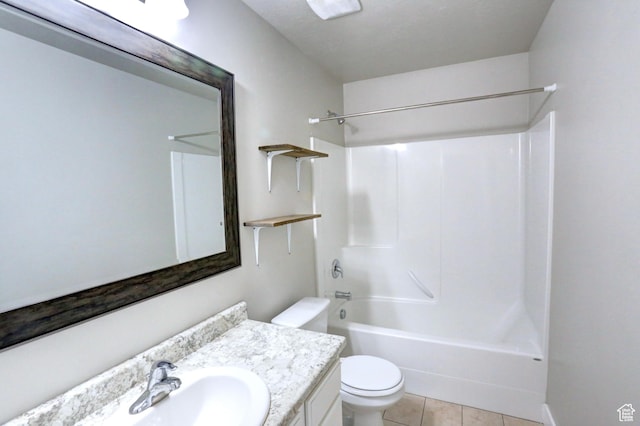 198 E 1430 S, Nephi, UT 84648 - bathroom featuring toilet, vanity, tile patterned floors, and washtub / shower combination