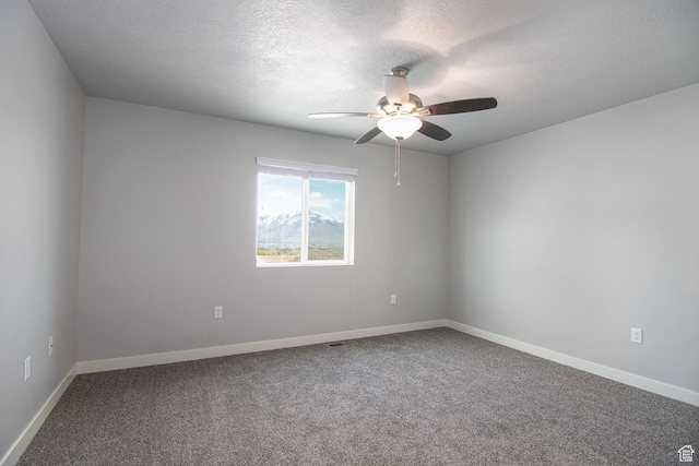 4129 W Miner Vw, Herriman, UT 84096 - carpeted spare room with ceiling fan, baseboards, and a textured ceiling