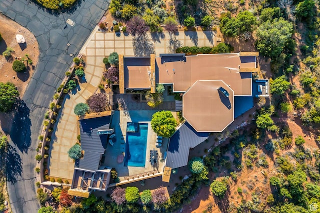 1203 Canyon Springs Rd, Springdale, UT 84767 - aerial view of property and surrounding area with a pool