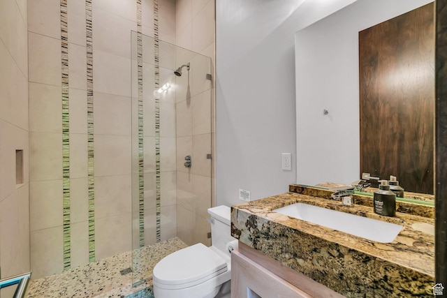 1203 Canyon Springs Rd, Springdale, UT 84767 - bathroom featuring a shower stall, toilet, and vanity