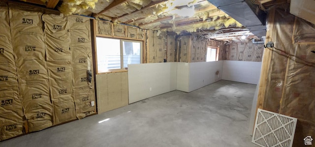 below grade area with plenty of natural light