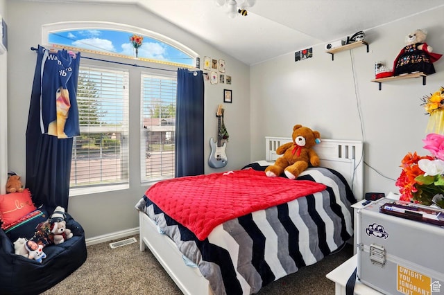 1424 W 3325 S, Perry, UT 84302 - carpeted bedroom with lofted ceiling and baseboards