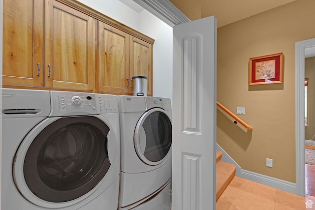395 S 200 E, Willard, UT 84340 - clothes washing area featuring washer and dryer, tile patterned floors, and baseboards