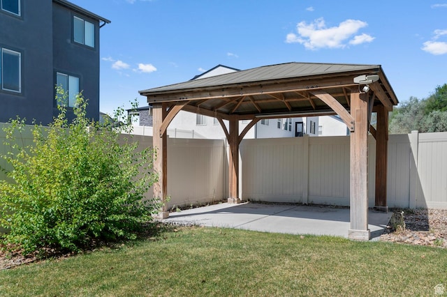 view of parking featuring a gazebo