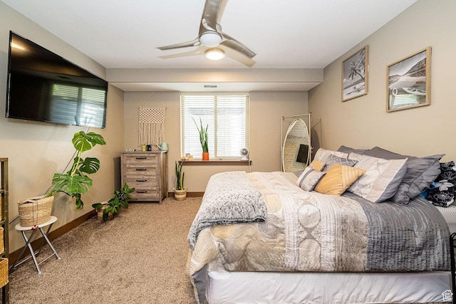 1608 W Boulder Creek Ln S, Layton, UT 84041 - bedroom featuring carpet flooring, ceiling fan, and baseboards