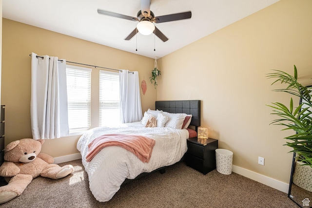 1608 W Boulder Creek Ln S, Layton, UT 84041 - carpeted bedroom with baseboards and a ceiling fan