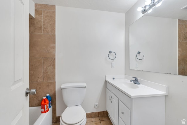 2177 N 130 W, Tooele, UT 84074 - full bath with tile patterned flooring, vanity, toilet, a tub, and a shower