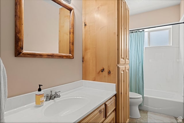 866 N Yarrow Cir Unit 38/39, Garden City, UT 84028 - bathroom with vanity, toilet, shower / tub combo, and tile patterned flooring