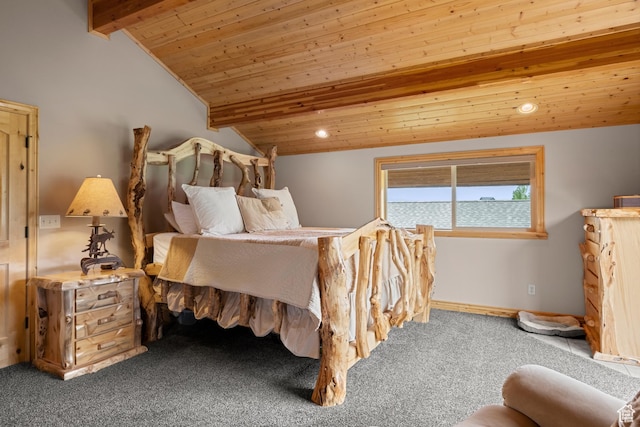 866 N Yarrow Cir Unit 38/39, Garden City, UT 84028 - carpeted bedroom with wood ceiling and baseboards
