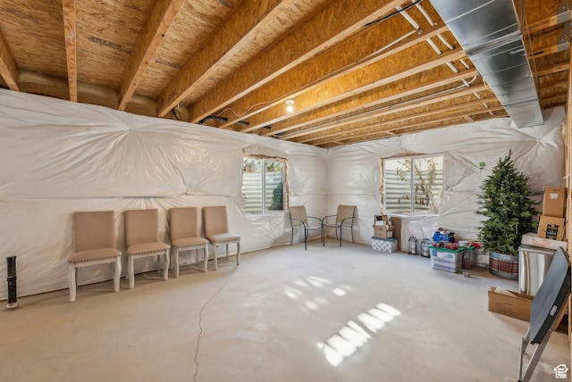 view of basement