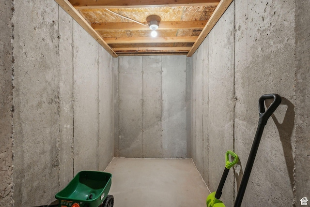 view of storage area