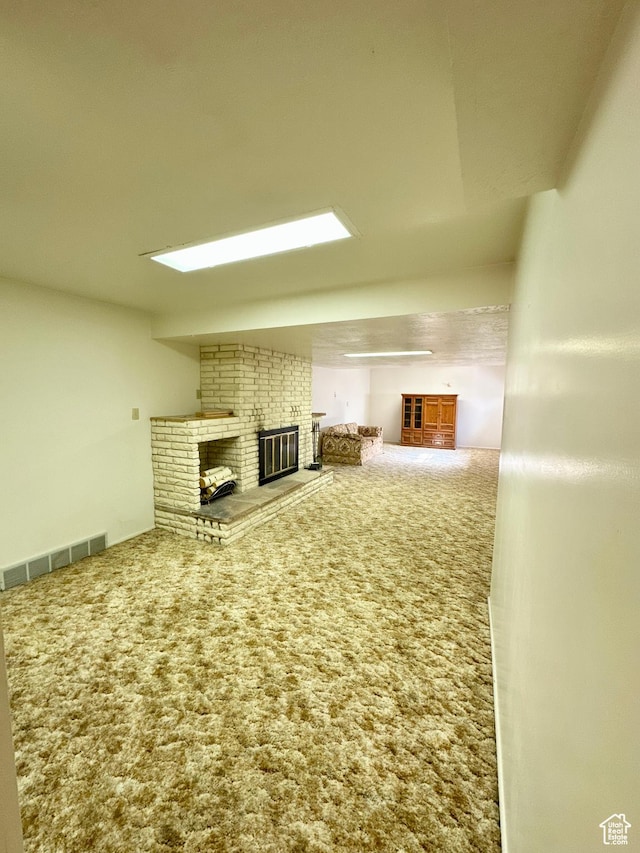 40 W 200 N, Santaquin, UT 84655 - unfurnished living room with a fireplace and carpet