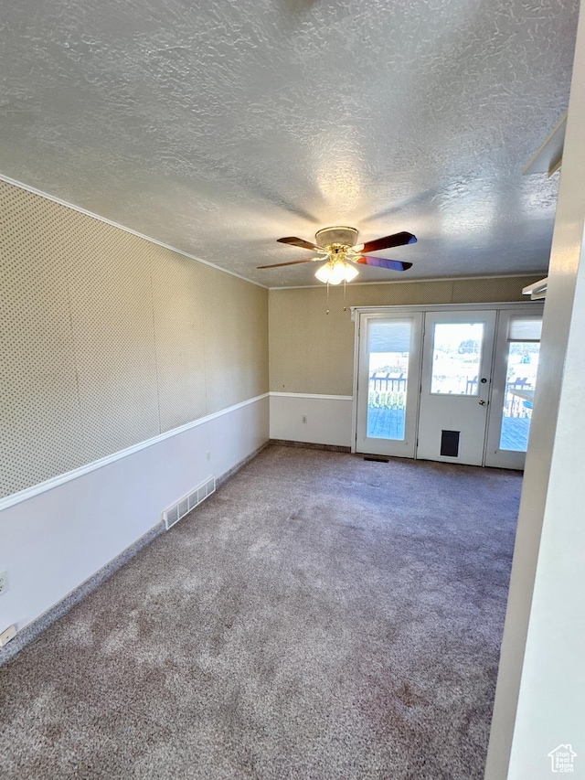 40 W 200 N, Santaquin, UT 84655 - empty room with a textured ceiling, a ceiling fan, and carpet