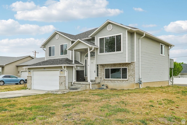 617 E 980 N, Tooele, UT 84074 - view of front facade featuring concrete driveway, a front lawn, and a garage