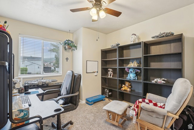 617 E 980 N, Tooele, UT 84074 - carpeted office featuring a ceiling fan and baseboards