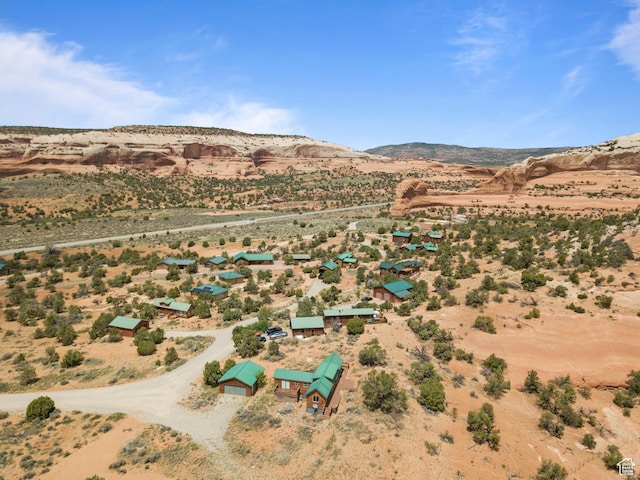 1 Pioneer Dr, La Sal, UT 84530 - aerial view of sparsely populated area with a desert landscape and a mountainous background