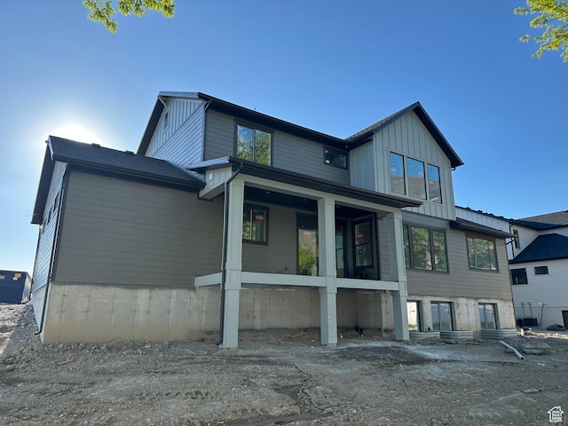 1768 N Siena Cir Unit 12, Pleasant Grove, UT 84062 - rear view of property with board and batten siding