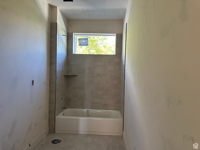 1768 N Siena Cir Unit 12, Pleasant Grove, UT 84062 - full bathroom featuring baseboards, tile patterned flooring, a textured ceiling, and bathtub / shower combination