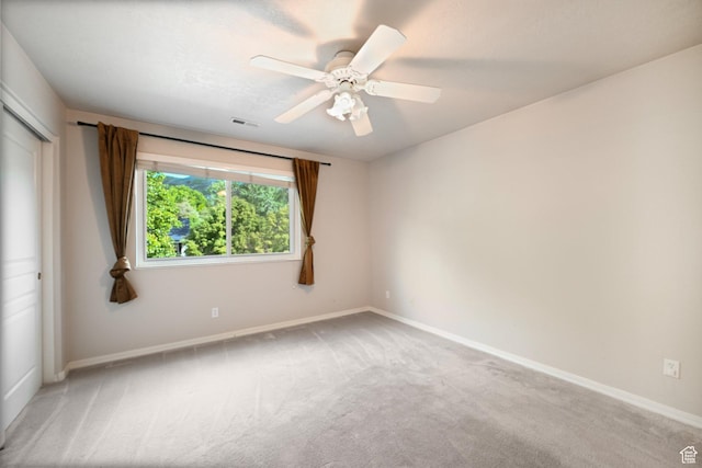 13994 S New Saddle Rd, Draper, UT 84020 - spare room featuring carpet flooring, baseboards, and a ceiling fan