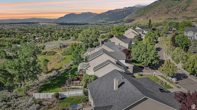 13994 S New Saddle Rd, Draper, UT 84020 - aerial view at dusk of a mountain view