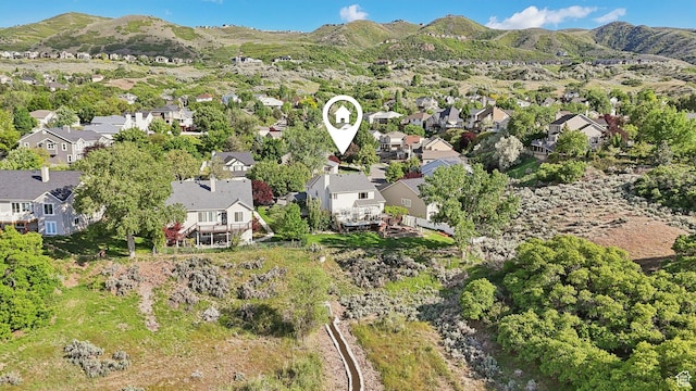 13994 S New Saddle Rd, Draper, UT 84020 - aerial overview of property's location with nearby suburban area and a mountainous background