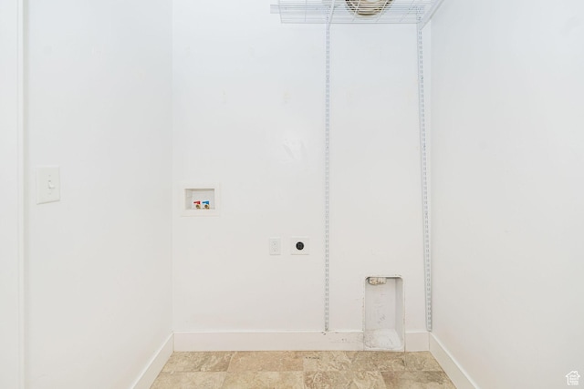 466 W 1595 N Unit 45-103, Logan, UT 84341 - clothes washing area with washer hookup, electric dryer hookup, baseboards, and light stone finish flooring