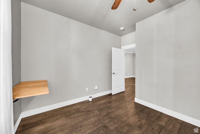 10342 S Millerton Dr, South Jordan, UT 84009 - spare room with wood finished floors, baseboards, and ceiling fan