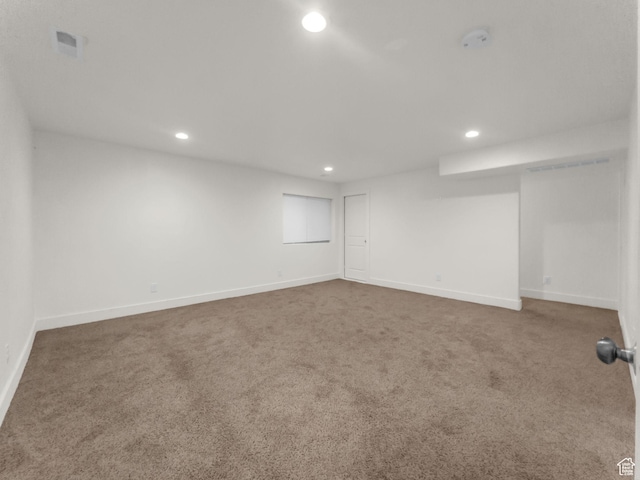 10342 S Millerton Dr, South Jordan, UT 84009 - finished below grade area with recessed lighting, carpet, and baseboards