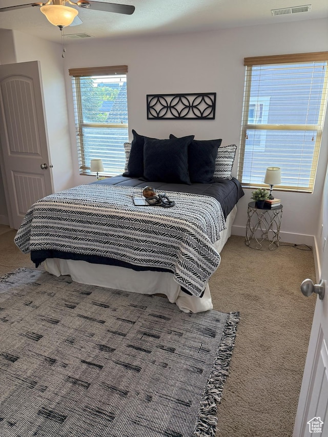10342 S Millerton Dr, South Jordan, UT 84009 - carpeted bedroom featuring ceiling fan