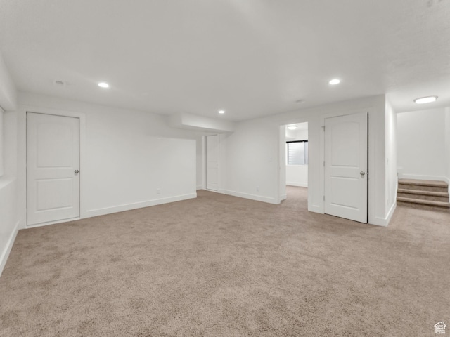 10342 S Millerton Dr, South Jordan, UT 84009 - basement featuring carpet flooring, recessed lighting, and baseboards
