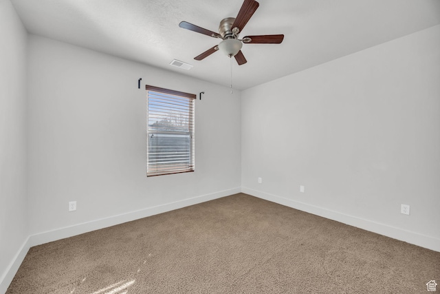 10342 S Millerton Dr, South Jordan, UT 84009 - unfurnished room featuring carpet flooring, baseboards, and a ceiling fan