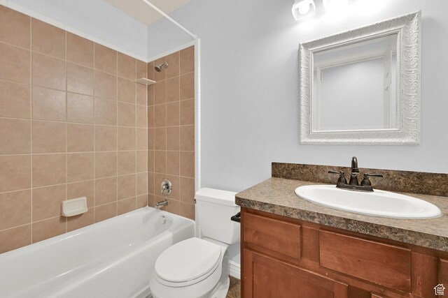 1383 N 4350 W, West Point, UT 84015 - full bathroom featuring toilet, shower / bathtub combination, and vanity