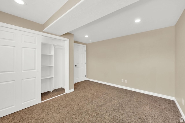 1383 N 4350 W, West Point, UT 84015 - unfurnished bedroom featuring carpet, recessed lighting, baseboards, and a closet